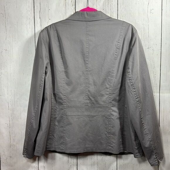 Gerry Weber Gray Blazer Jacket Womens Classic Workwear Minimalist Officecore - Picture 15 of 16